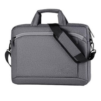 Wslcn 15 inç Oxford Kumaş Su Geçirmez El-Omuz Laptop Çantası Koyu Gri