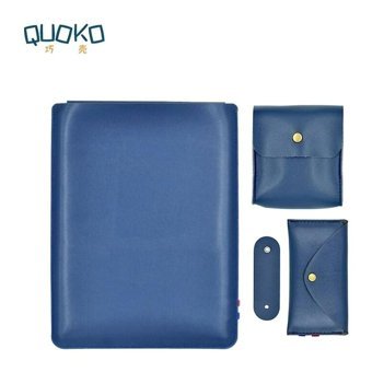 Gubisi 14 inç Deri Su Geçirmez Kılıf Laptop Çantası Mavi