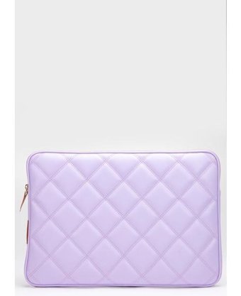 Morca Kapitone 15-16 inç Kapitone Deri Su Geçirmez Kılıf Laptop Çantası Lila