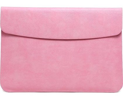 Szykd A1707-1990 15 inç Deri Su Geçirmez Kılıf Laptop Çantası Pembe