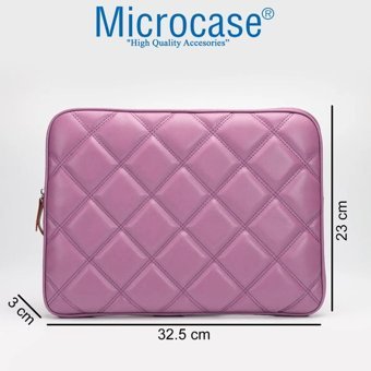 Microcase A1706 A1708 13.3 inç Kapitone Deri Su Geçirmez Kılıf Laptop Çantası Lila