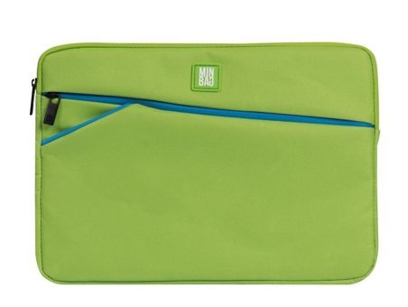 Minbag Alice 13 inç Suni Deri Su Geçirmez Kılıf Laptop Çantası Yeşil