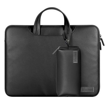 Novstrap 15 inç Deri Su Geçirmez Kılıf Laptop Çantası Siyah