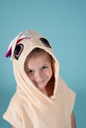 Baokids Lolly Giyilebilir Bambu Plaj Havlusu Somon