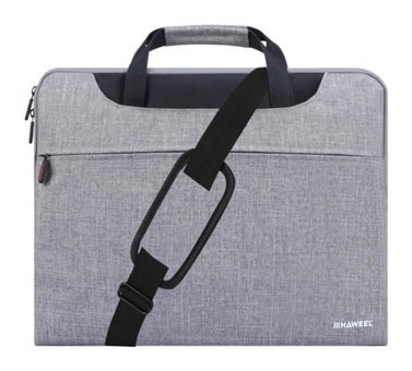 Haweel 15.6 inç Oxford Kumaş Su Geçirmez El-Omuz Laptop Çantası Gri