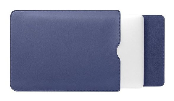 Gubisi 15 inç Deri Su Geçirmez El-Omuz Laptop Çantası Lacivert