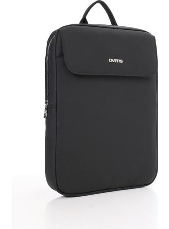 D'Vers 14-15.6 inç Kumaş Su Geçirmez Sırt Laptop Çantası Siyah