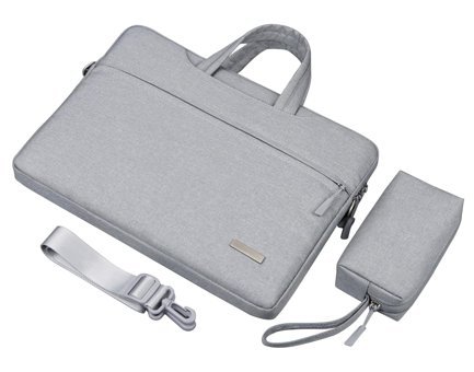 Aliuciku 15.6 inç Oxford Kumaş Su Geçirmez El-Omuz Laptop Çantası Açık Gri