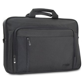Addison 300458 18 inç Deri El-Omuz Laptop Çantası Siyah
