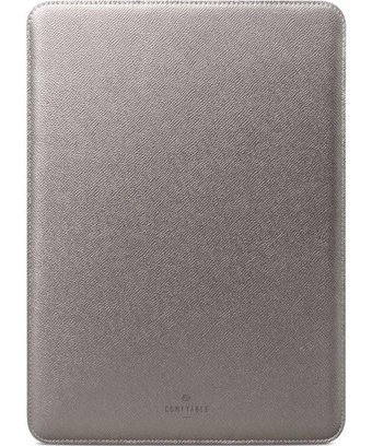 Comfyable 15 inç Deri Su Geçirmez Kılıf Laptop Çantası Gümüş