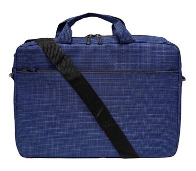 Beutel Gemustert 15.6 inç Kumaş Su Geçirmez El-Omuz Laptop Çantası Mavi