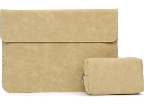Szykd A1465-A1370 11 inç Deri Su Geçirmez Kılıf Laptop Çantası Haki