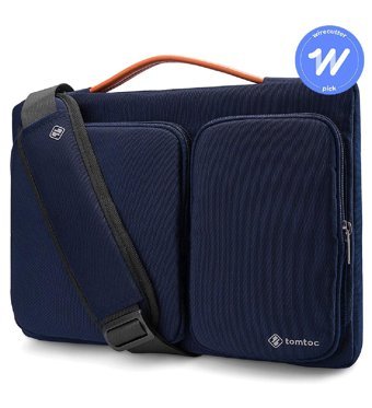 Tomtoc Defender A42F2B1 16 inç Polyester El-Omuz Laptop Çantası Lacivert