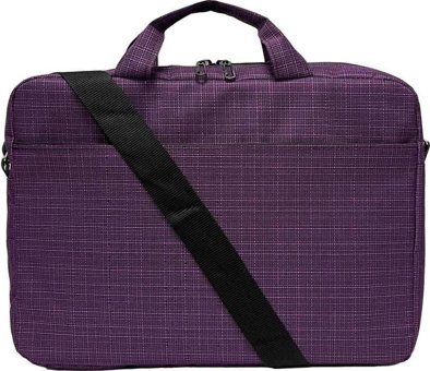 Beutel Gemustert 15.6 inç Kumaş Su Geçirmez El-Omuz Laptop Çantası Mor
