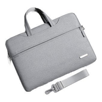 Bsxjh 13.3-14-15.6 inç Oxford Kumaş Su Geçirmez El-Omuz Laptop Çantası Açık Gri