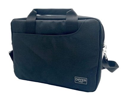 Differ Studio 13-14.9 inç Kumaş Su Geçirmez El-Omuz Laptop Çantası Siyah