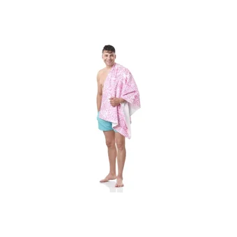 Airycot Tiger Pamuklu Plaj Havlusu Mavi