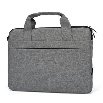 Cicilin 13 inç Polyester Su Geçirmez El-Omuz Laptop Çantası Açık Gri