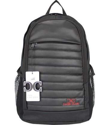 Case Club Basic 15.6 inç Kumaş Su Geçirmez Sırt Laptop Çantası Kırmızı-Siyah