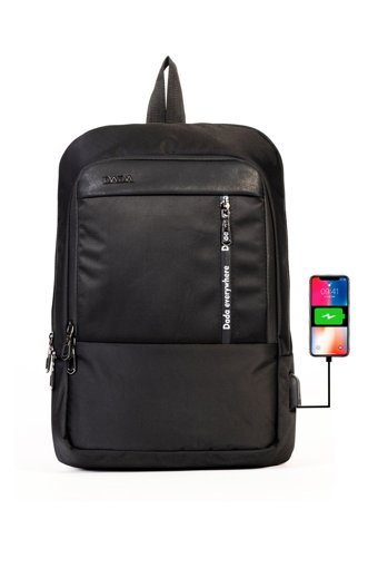 Case Club 14-15.6 inç Oxford Kumaş Su Geçirmez Sırt Laptop Çantası Siyah