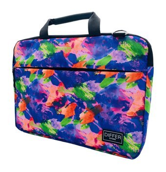 Differ Studio Soyut Desenli 13.3-14 inç Kumaş Su Geçirmez El-Omuz Laptop Çantası Mor