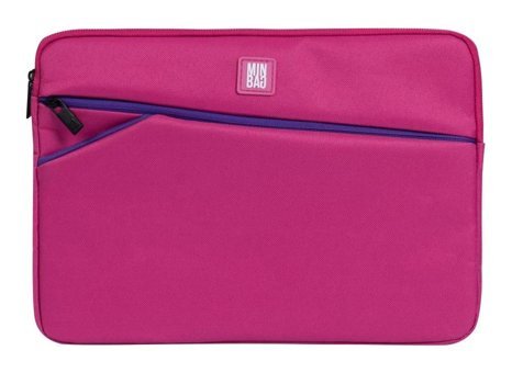 Minbag Alice 13 inç Suni Deri Su Geçirmez Kılıf Laptop Çantası Pembe