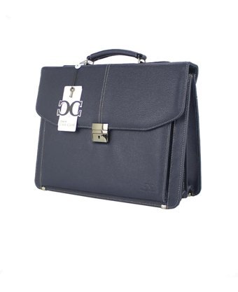 Case Club 15.6 inç Suni Deri Su Geçirmez El-Omuz Laptop Çantası Lacivert