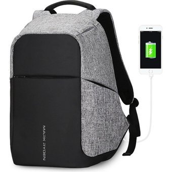 Mark Ryden Ryden 15.6 inç Oxford Kumaş Su Geçirmez Sırt Laptop Çantası Gri
