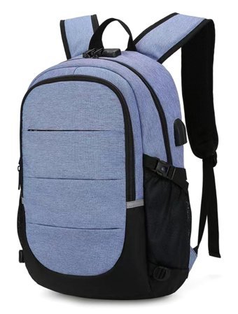 Bsxjh 15.6 inç Oxford Kumaş Su Geçirmez Sırt Laptop Çantası Mavi