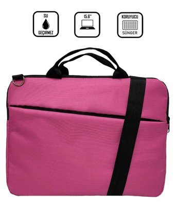 The Moda West 15.6 inç Kumaş Su Geçirmez Kılıf Laptop Çantası Pembe