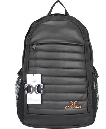 Case Club Basic 15.6 inç Kumaş Su Geçirmez Sırt Laptop Çantası Siyah-Turuncu