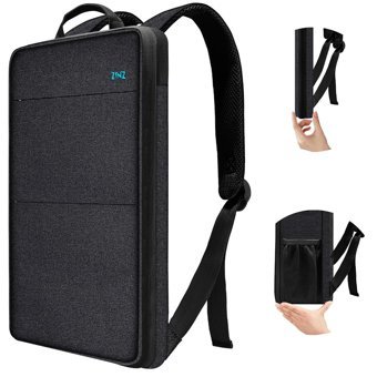Zinz B02K01 13-14 inç Polyester Su Geçirmez Sırt Laptop Çantası Siyah