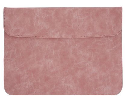 Osaladi 13-14 inç Deri Su Geçirmez Kılıf Laptop Çantası Pembe