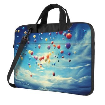 VducK Havai Fişek Desenli 15.6 inç Oxford Kumaş Su Geçirmez El-Omuz Laptop Çantası Siyah