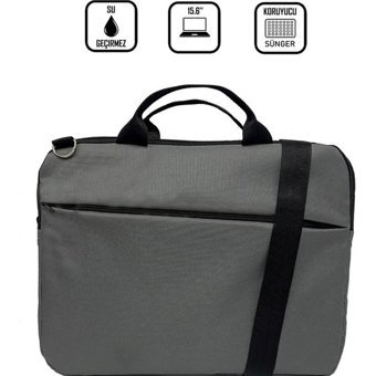 The Moda West 15.6 inç Denye El-Omuz Laptop Çantası Gri