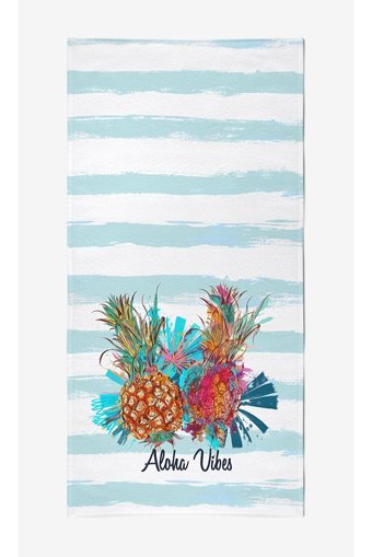 Vevienhome Summer Pineappl Pamuklu Plaj Havlusu Çok Renkli