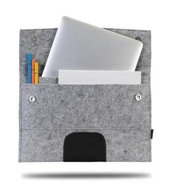 Classone 15.6 inç Kumaş Kılıf Laptop Çantası Gri-Siyah