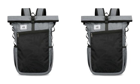 Lyeaa 15.6 inç Naylon Kumaş Su Geçirmez Sırt Laptop Çantası Koyu Gri