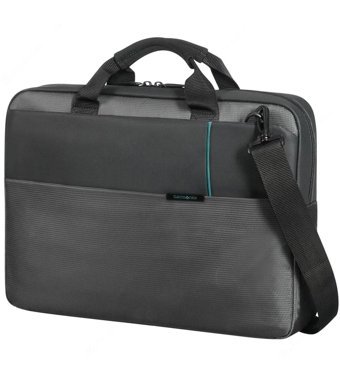Samsonite Qibyte 14.1 inç Kumaş Su Geçirmez El-Omuz Laptop Çantası Antrasit