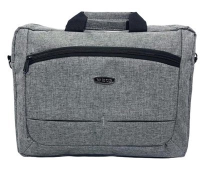 Necati Çanta 15.6 inç Suni Deri Su Geçirmez El-Omuz Laptop Çantası Gri