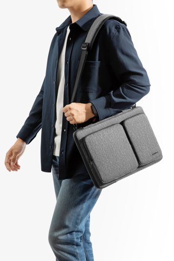 Tomtoc Defender A42E1G3 16 inç Polyester El-Omuz Laptop Çantası Gri