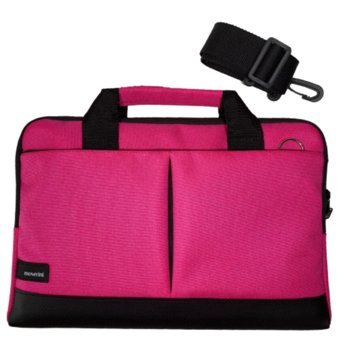 Moserini Taban Korumalı 13.3 inç Kumaş El-Omuz Laptop Çantası Pembe