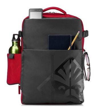 Hp Omen 4YJ80AA 17.3 inç Kumaş Su Geçirmez Sırt Laptop Çantası Kırmızı-Siyah