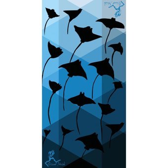 Giant Stride Devil Fish Plaj Havlusu Çok Renkli
