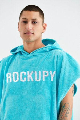 Rockupy Solo Giyilebilir Pamuklu Plaj Havlusu Turkuaz XL