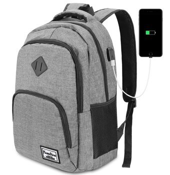 Yamtion 15.6 inç Oxford Kumaş Su Geçirmez Sırt Laptop Çantası Gri