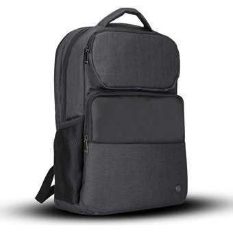 Plm Octagon 15.6 inç Keten Kumaş Su Geçirmez Sırt Laptop Çantası Antrasit