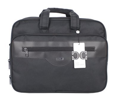 Case Club Körüklü 17.3 inç Kumaş Su Geçirmez El-Omuz Laptop Çantası Siyah