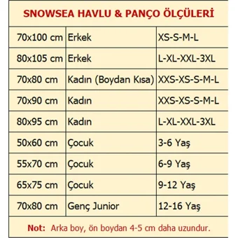 Snowsea Sp1034 Giyilebilir 80x95 cm Pamuklu Polyester Plaj Havlusu Mavi