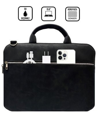 The Moda West 13-14.9 inç Kumaş El-Omuz Laptop Çantası Siyah